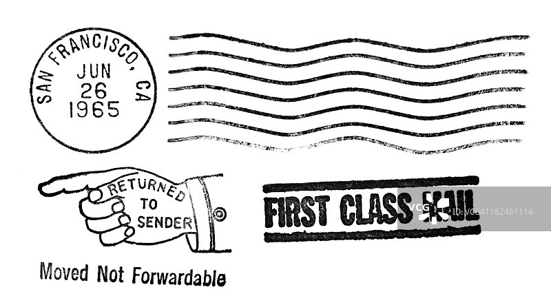 加利福尼亚州旧金山复古邮戳图片素材