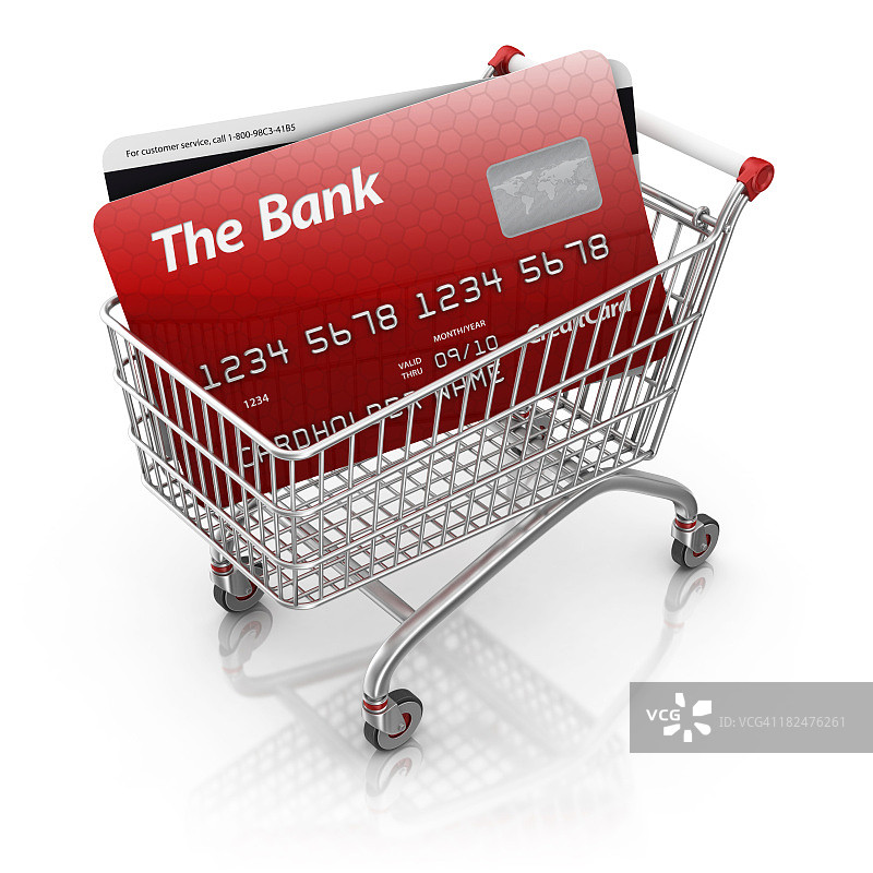购物车里的信用卡图片素材