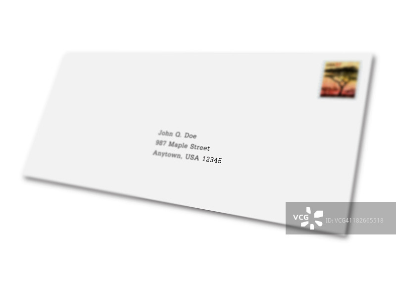 已写地址的信封图片素材