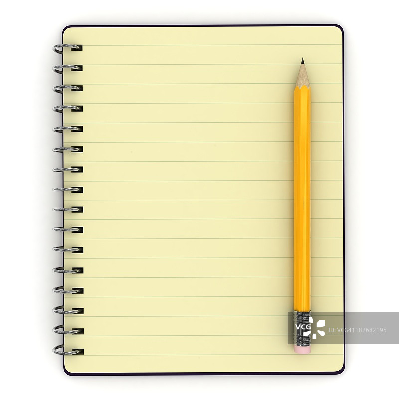 记事本和铅笔图片素材