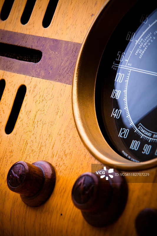 20世纪40年代复古收音机图片素材