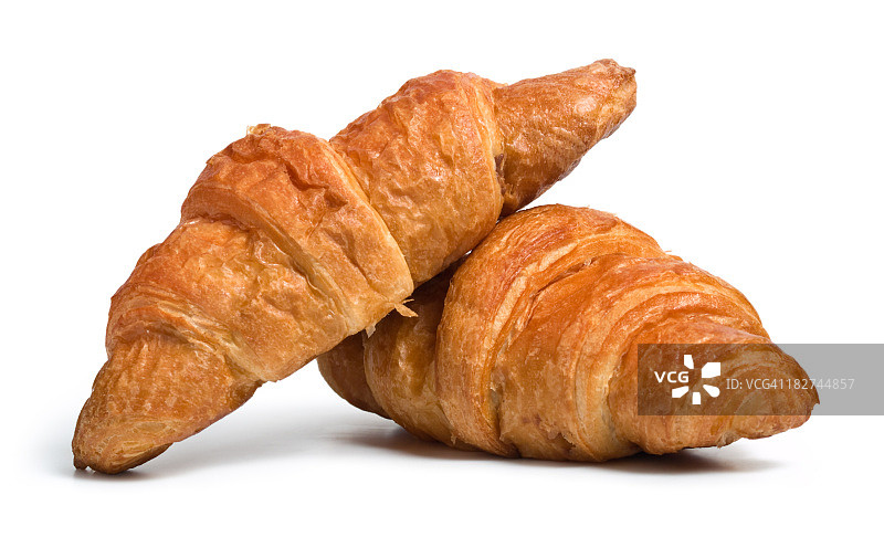 两块牛角面包图片素材