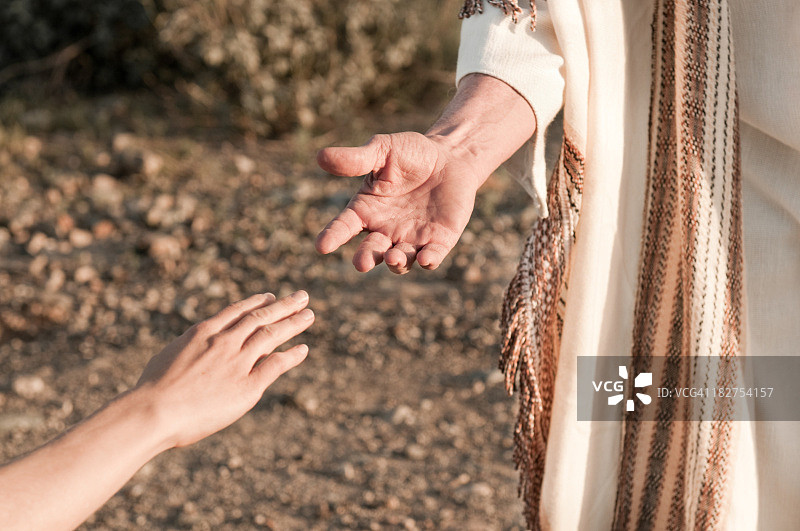 耶稣伸出手图片素材