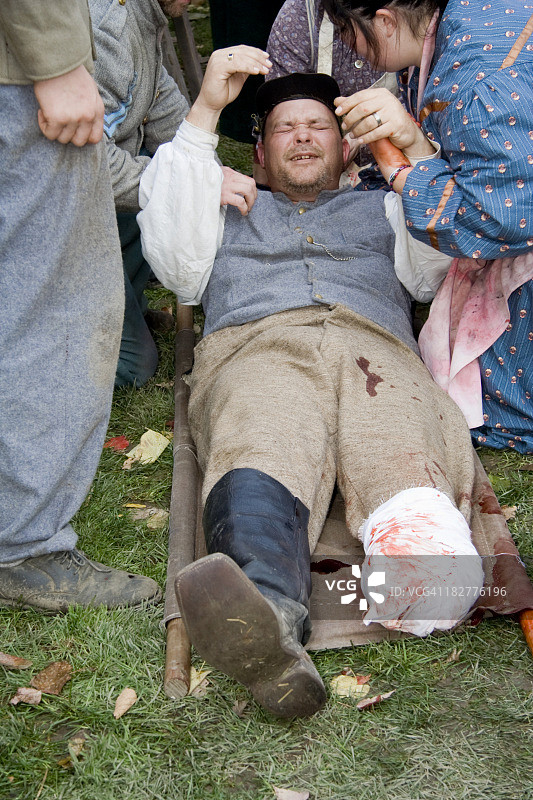 痛苦尖叫的南方士兵图片素材