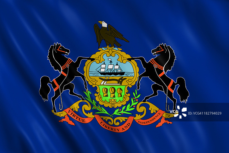 宾夕法尼亚州旗帜图片素材