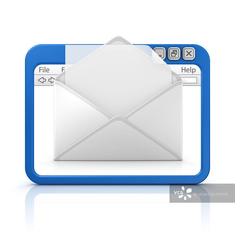 浏览器中的信件图片素材