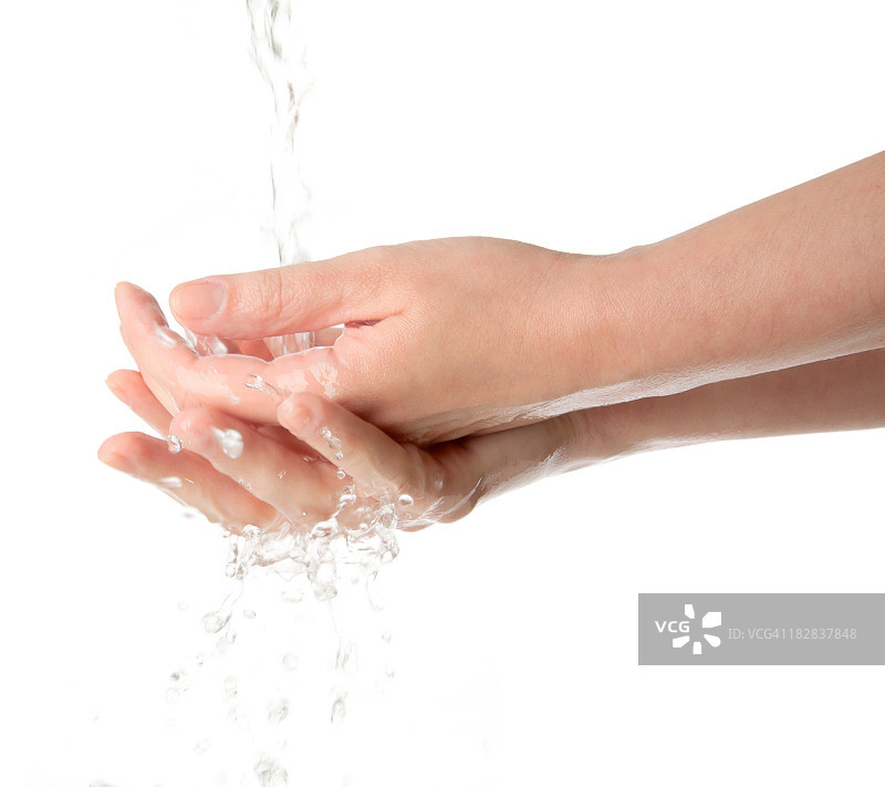 手捧流水图片素材