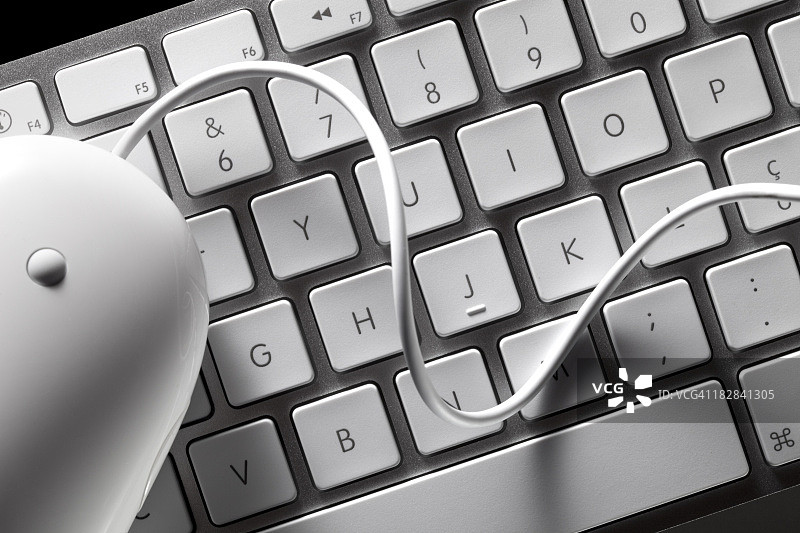 带鼠标的电脑键盘图片素材