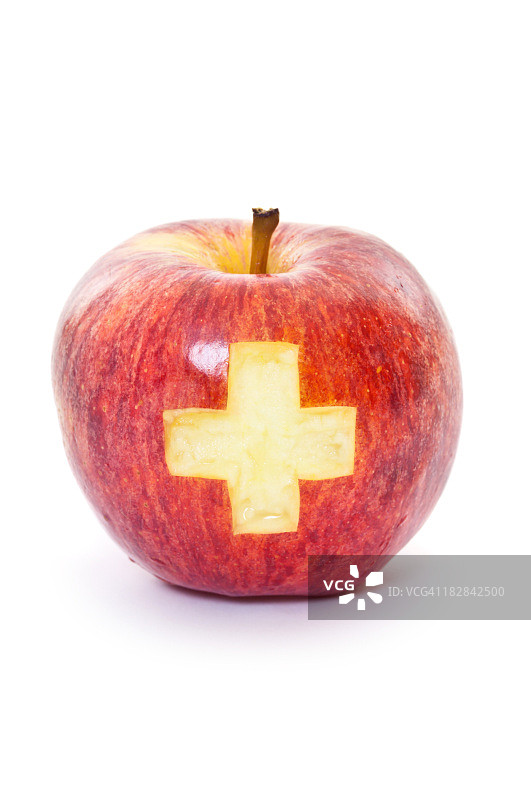 带有十字架的苹果图片素材