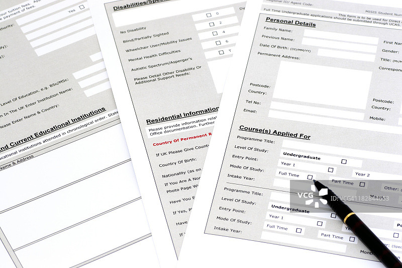 大学申请表图片素材