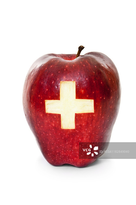 带有十字架的苹果图片素材