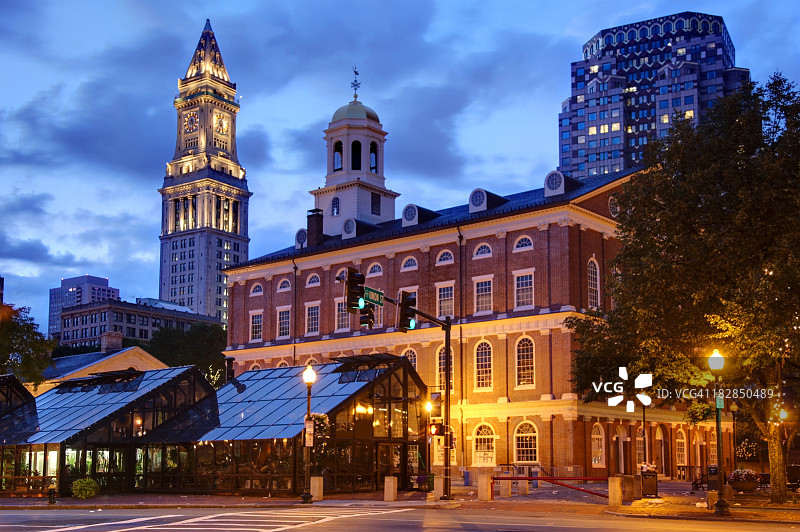 波士顿的昆西市场图片素材