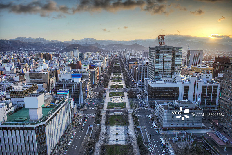 大通公园日落图片素材