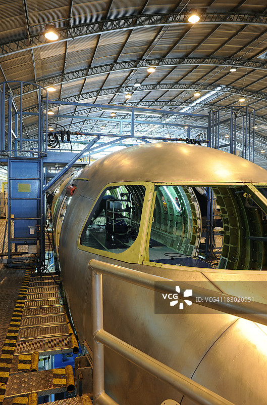 航空航天工业的装配区图片素材