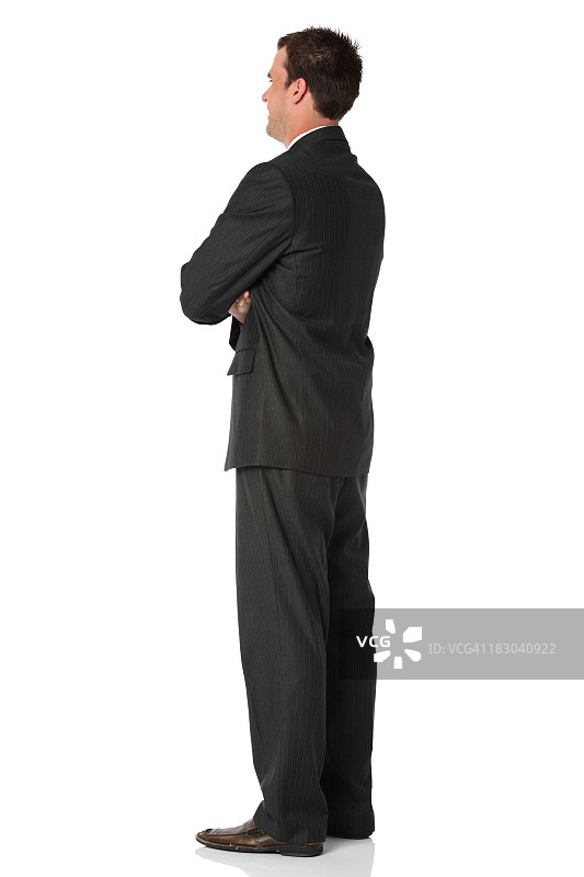 商人双手交叉站立图片素材