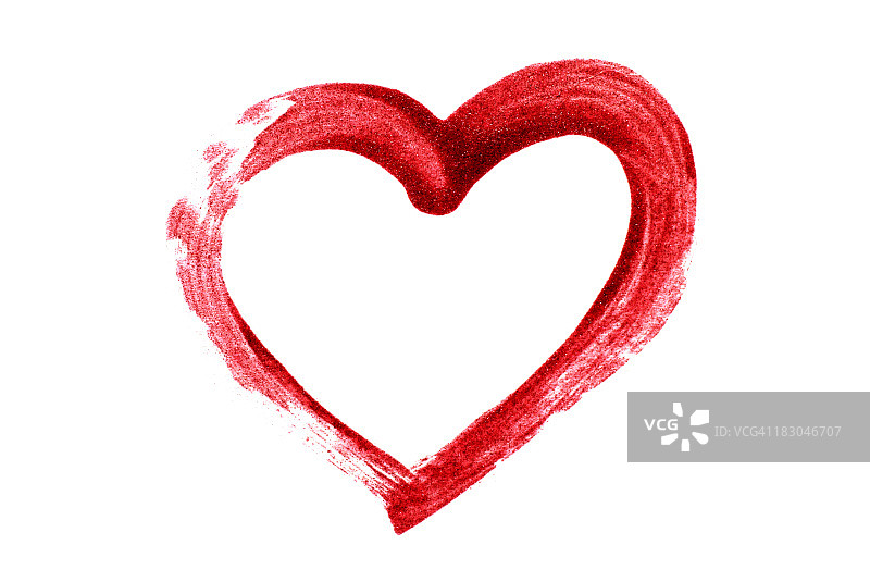 用血液作为指画颜料画出的心图片素材