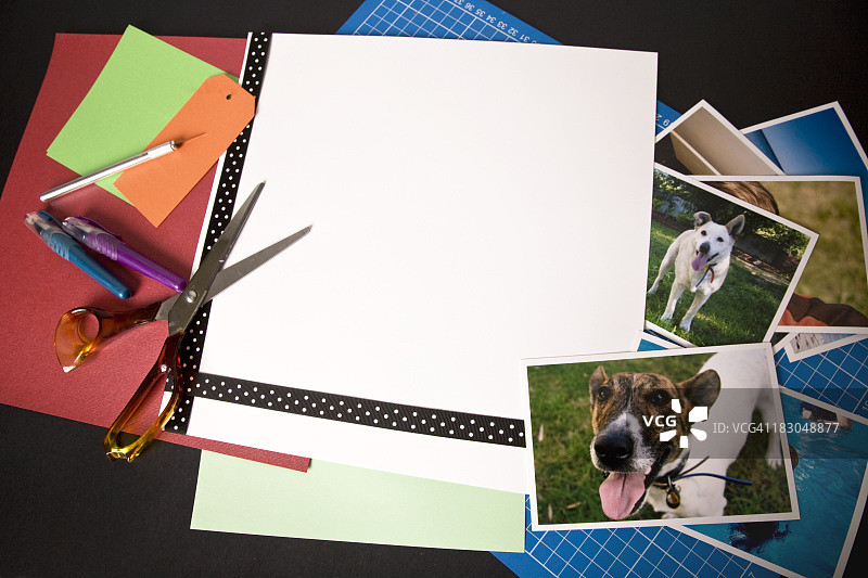小狗剪贴簿布局图片素材