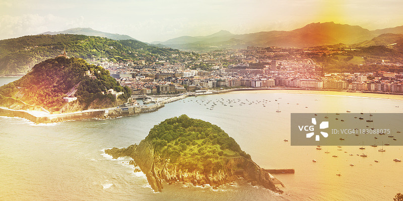 多诺斯蒂亚明信片图片素材