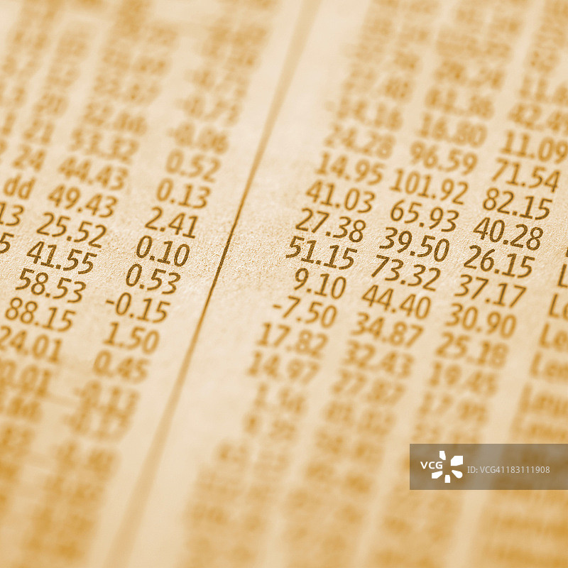 股市行情表图片素材