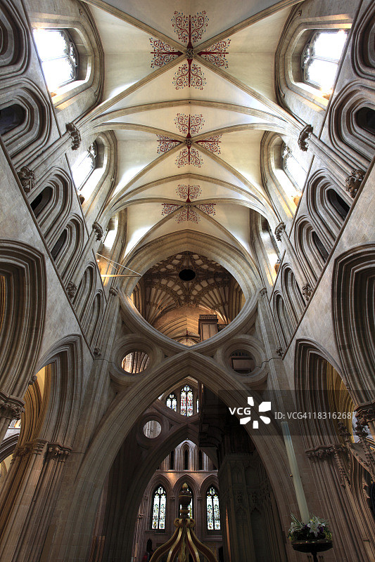 威尔斯大教堂内部主通道图片素材