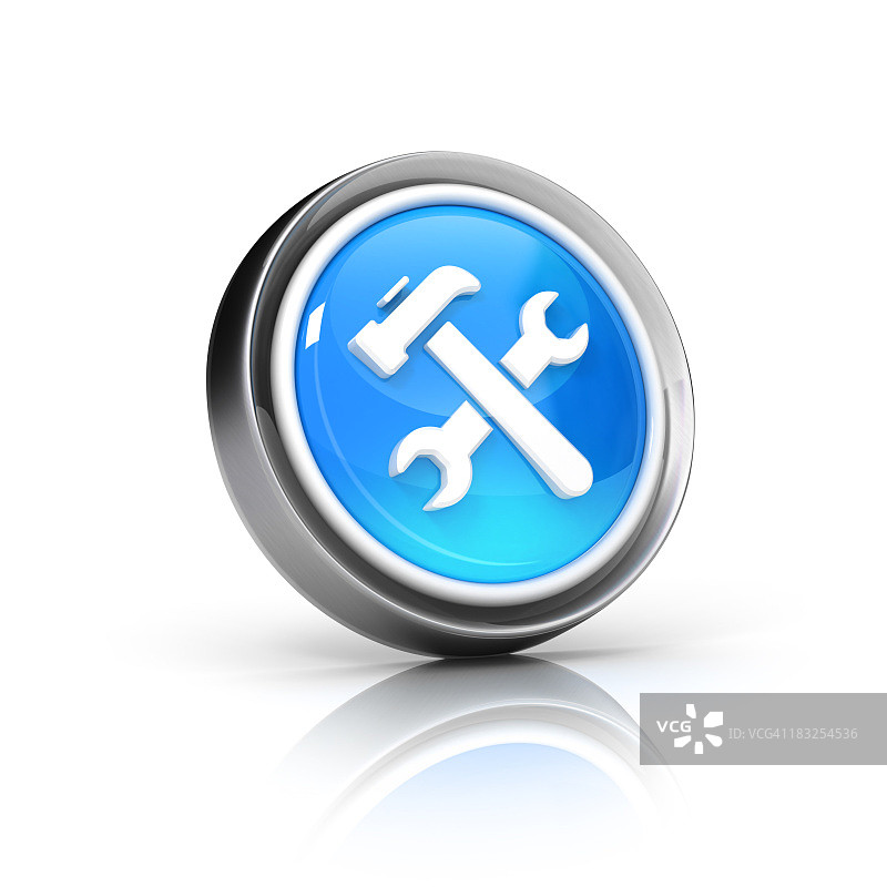 白色背景上的3D支持图标图片素材