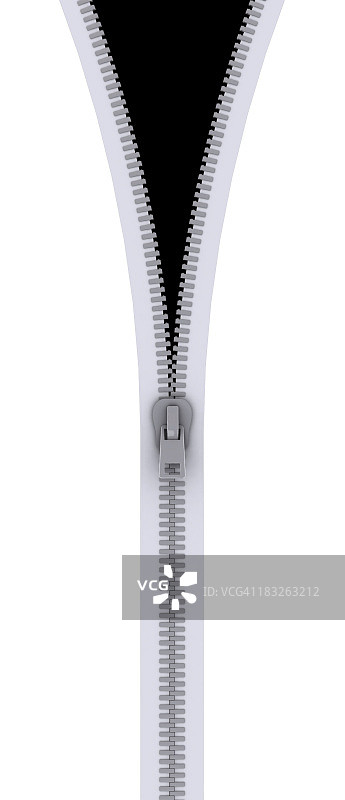 拉链拉开一半图片素材