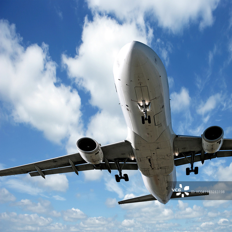 喷气式飞机着陆图片素材