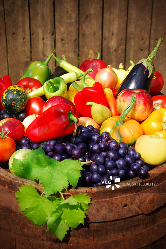 秋季水果和蔬菜图片素材