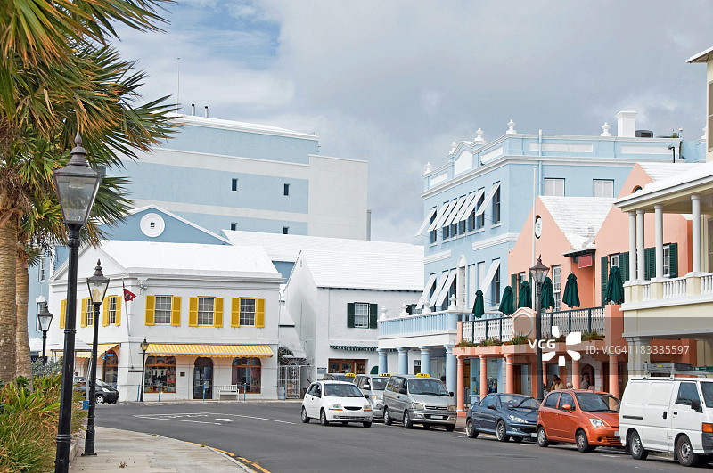 百慕大汉密尔顿前的街道图片素材