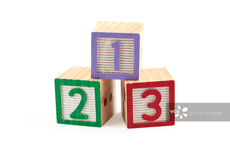 儿童木制数字积木图片素材