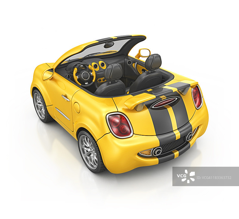 黄色蜜蜂跑车图片素材