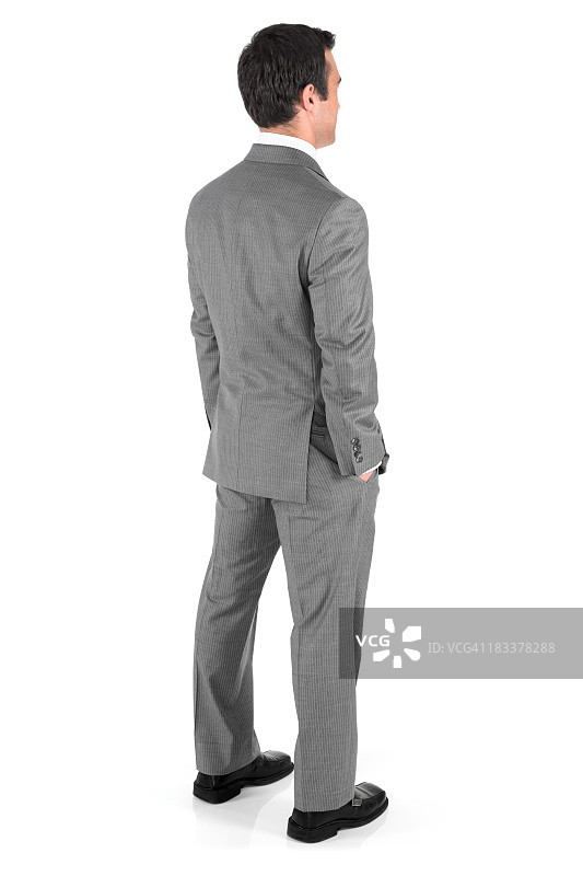 双手插在口袋里的商务人士图片素材