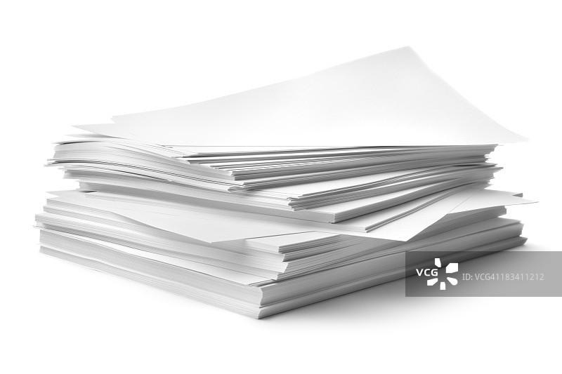 办公室：成堆的纸图片素材