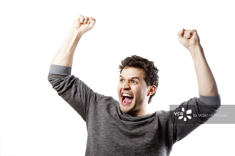 欢呼的男人图片素材