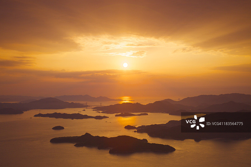 濑户内海的晨曦图片素材