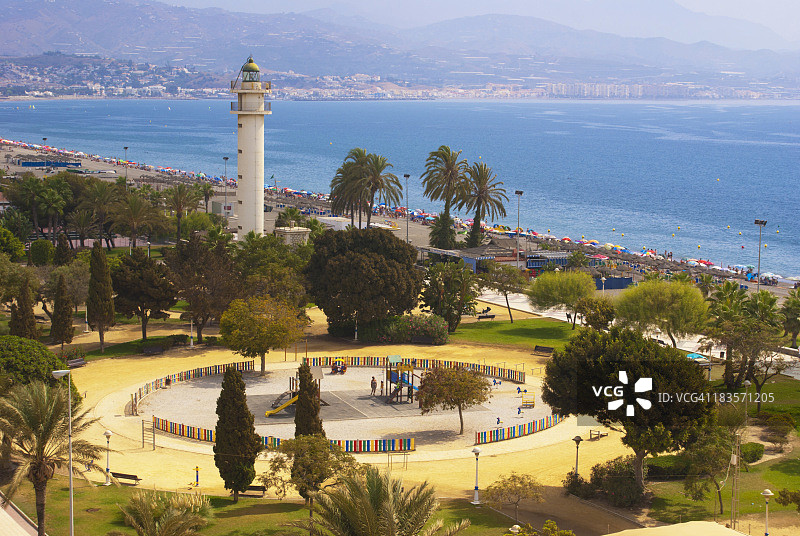 马尔塔楼的海滨公园图片素材