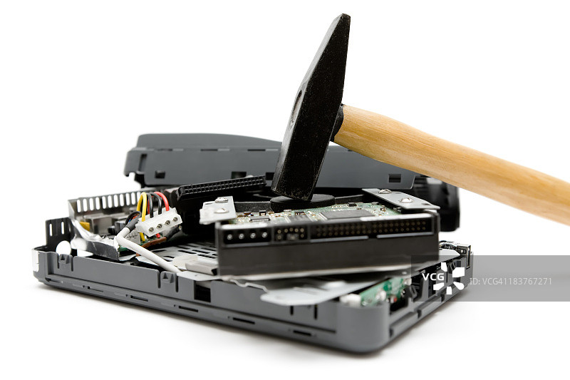 销毁外部硬盘驱动器图片素材