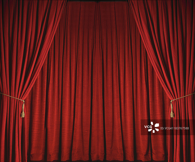 剧院的红色舞台幕布图片素材