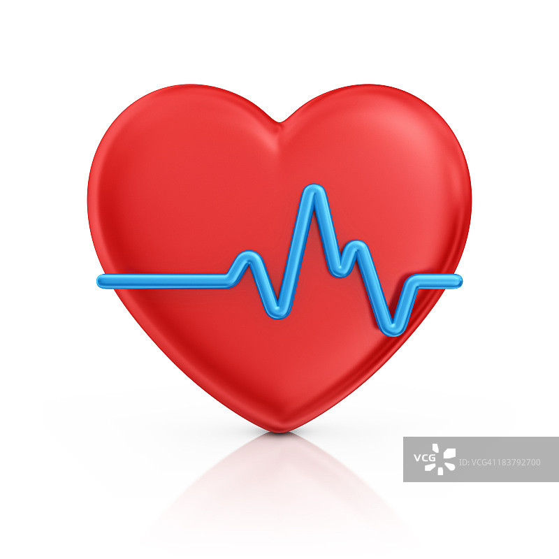 心脏和心电图图片素材