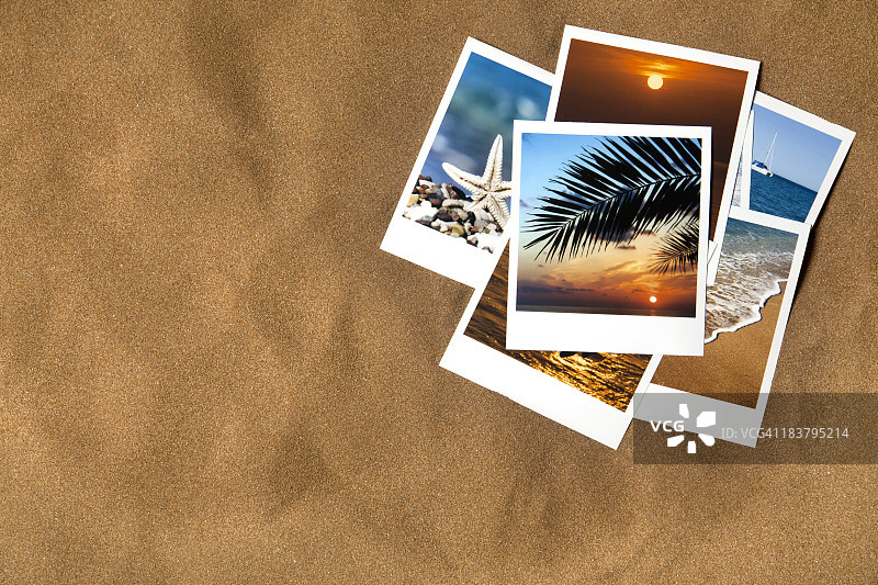 沙滩上的度假照片图片素材