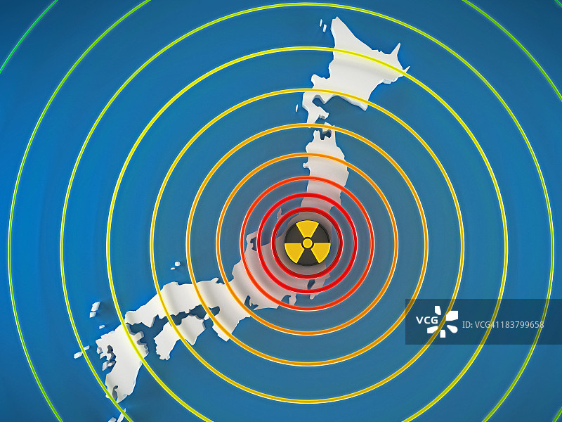 日本的危险辐射水平图片素材