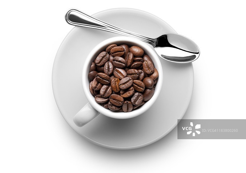 杯子里的咖啡豆图片素材