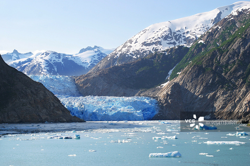 阿拉斯加山脉索耶冰川图片素材