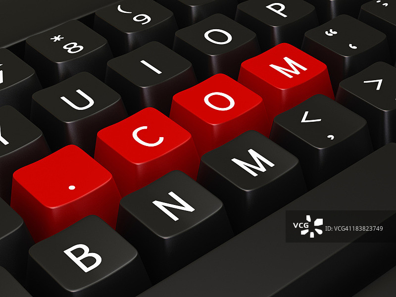键盘按键上的.Com图片素材
