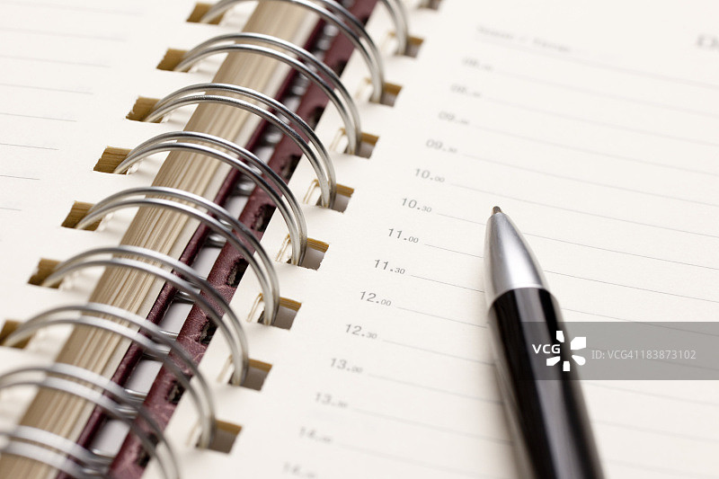 议程和铅笔图片素材