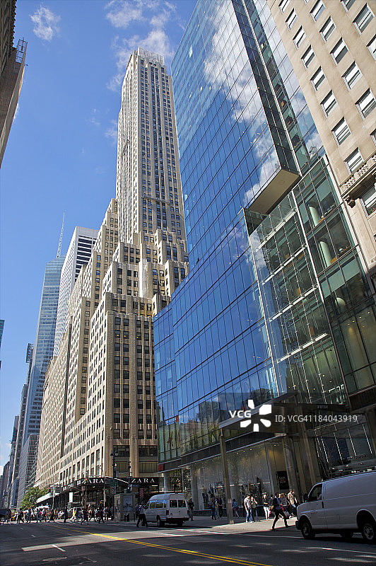 42街的新旧建筑图片素材