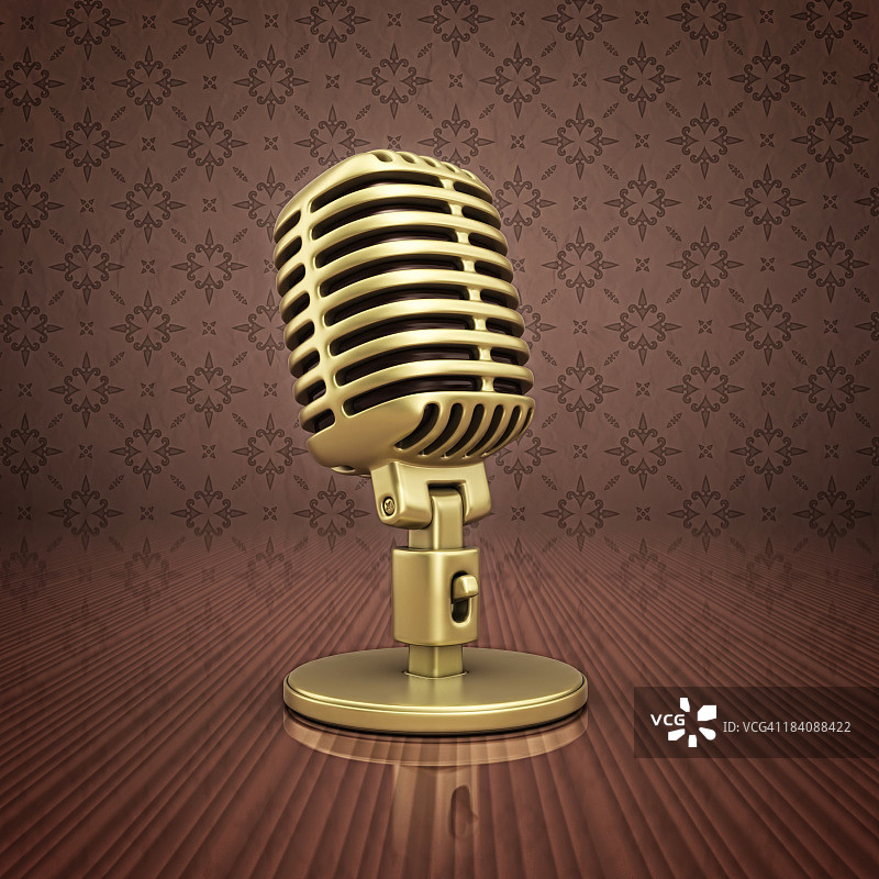 金色麦克风图片素材