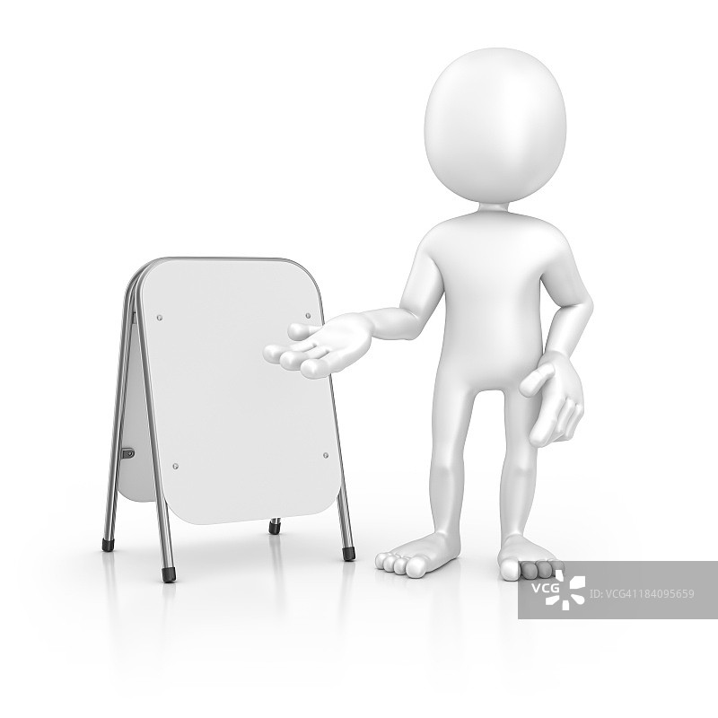 人物与三明治白板图片素材