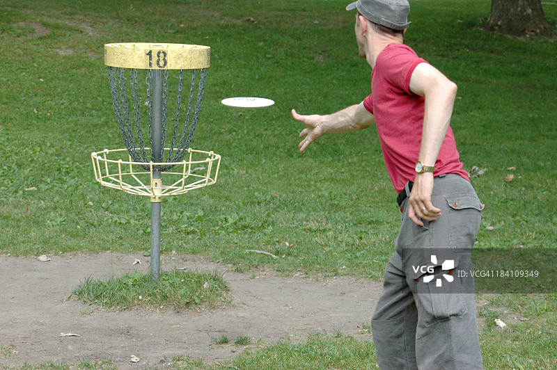 飞盘高尔夫球手图片素材