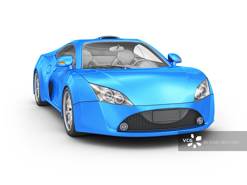 蓝色超级跑车图片素材